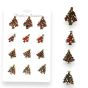 Assorted gold colour plated  Christmas tree brooches .

Comes in 4 assorted styles with enamel detail and genuine crystal stones .

Sold as a pack of 12 assorted on a display card for easy sale .