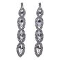 Ladies diamante long  drop earrings with a mixture of small genuine crystal stones and glass 

Available in Rhodium colour plating.

sold as a pack of 3 

Size approx 11  x 2.5cm