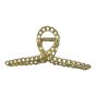 Nice quality  Gold colour plated  clamp  embelished with genuine crystal stones with imitation pearl .

Available as a pack of 3.

Size approx 9.5  cm