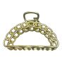 Nice quality matt  Gold colour plated chain effect clamp with imitation pearl .

Available as a pack of 3.

Size approx 8.cm  