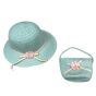 Assorted Girls Raffia Summer Hat & Bag Set (£2.45 per set)