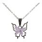 Rhodium colour plated butterfly design pendant.