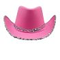 Cowboy hat with a Silver colour sequin trim.
one size.
