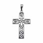 Oxidised Rhodium plated sterling Silver Celtic cross pendant.
