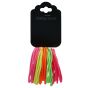 Neon snag free hair elastics.
In assorted neon colours of Pink, Green, Orange, Fuchsia and Yellow.
