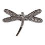 Dragonfly design brooch with genuine Clear crystal stones.