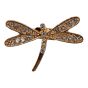 Dragonfly design brooch with genuine Clear crystal stones.