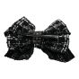 Black and White tweed bow concord with lurex threads.