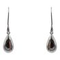 Rhodium plated sterling Silver drop Earrings.
