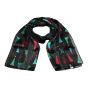 Satin and stripe Christmas tree design scarves.