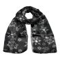 Satin and stripe snowflake design scarves.