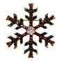 Venetti collection, Gold colour plated Christmas snowflake design brooch with genuine crystal stones.

