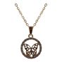 Gold colour plated butterfly design pendant with genuine Clear crystal stones.
