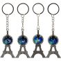 Oxidised Rhodium colour plated Eiffel tower design keyring with zodiac star sign detail.
In assorted zodiac designs.
