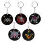 Acrylic, skull design keyrings,
