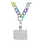 Multicolour fashion acrylic crossbody phone chain.