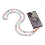 Translucent multicolour fashion acrylic crossbody phone chain.
