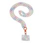 Translucent multicolour fashion acrylic crossbody phone chain.