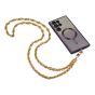 Fashion Gold colour plated crossbody phone chain.
