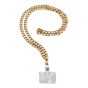 Fashion Gold colour plated crossbody phone chain.
