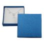 Slim line textured Navy card universal box with a White velvet covered foam insert.
