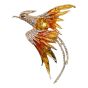 Diamante and enamel bird brooch