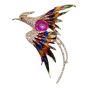 Diamante and enamel bird brooch