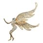 Gold colour plated fairy brooch with genuine crystal stones

Measuring approx 5 cm x 4.5 cm.

Pack of 3