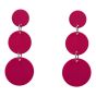 Rhodium colour plated, acrylic pierced drop earrings.
With hypoallergenic backs.