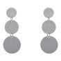 Rhodium colour plated, acrylic pierced drop earrings.
With hypoallergenic backs.