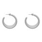 Rhodium colour plated, acrylic pierced hoop earrings.
With hypoallergenic backs.
