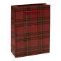 Assorted Plaid Paper Gift Bag