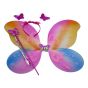 Girls butterfly wings, bopper and wand set with iridescent butterfly and glitter detail.
Wings measuring approx 46cm x 39cm.
Band measuring approx 1cm wide.
Wand measuring approx 34cm long.
Pack of 3.