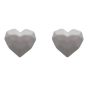 Rhodium colour plated, acrylic pierced heart stud earrings.
With hypoallergenic backs.