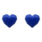 Rhodium colour plated, acrylic pierced heart stud earrings.
With hypoallergenic backs.
