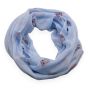 Ladies Owl Design Cotton Feel Loop Scarves