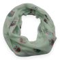 Ladies Owl Design Cotton Feel Loop Scarves