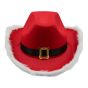 Adult Santa Claus Xmas Hat Christmas Cowboy Hat with Lightup LED Lights