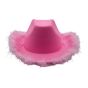 Pink Cowboy Hat with Lightup LED Lights and feather Trim