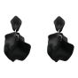 Rhodium colour plated, acrylic pierced drop earrings.
With hypoallergenic backs.
