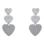 Rhodium colour plated, acrylic pierced heart design hoop earrings.
With hypoallergenic backs.