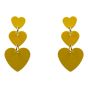 Acrylic Pierced Heart Drop Earrings