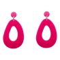 Rhodium colour plated, acrylic pierced drop earrings.
With hypoallergenic backs.
