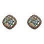 Gold colour plated pierced stud earrings with genuine Clear and AB crystal stones.
With hypoallergenic backs.
