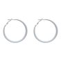 Rhodium colour plated, acrylic pierced half hoop earrings.
With hypoallergenic backs.