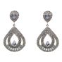 Gold or Rhodium colour plated clip-on drop earrings with genuine crystal and cubic zirconia stones.