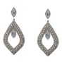 Gold or Rhodium colour plated clip-on drop earrings with genuine crystal and cubic zirconia stones.
