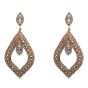 Gold or Rhodium colour plated clip-on drop earrings with genuine crystal and cubic zirconia stones.
