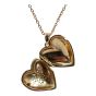 Gold colour plated butterfly, love heart design locket with genuine Clear crystal stones.