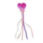 Girls iridescent heart wand decorated with Pink, Lilac, White and Peach satin ribbon, feathers.
Measuring approx. 35cm in length.
Pack of 12.